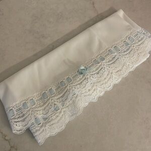 Bundle 3/$10 - Vintage Olga White & Blue Lace Slip Size Small